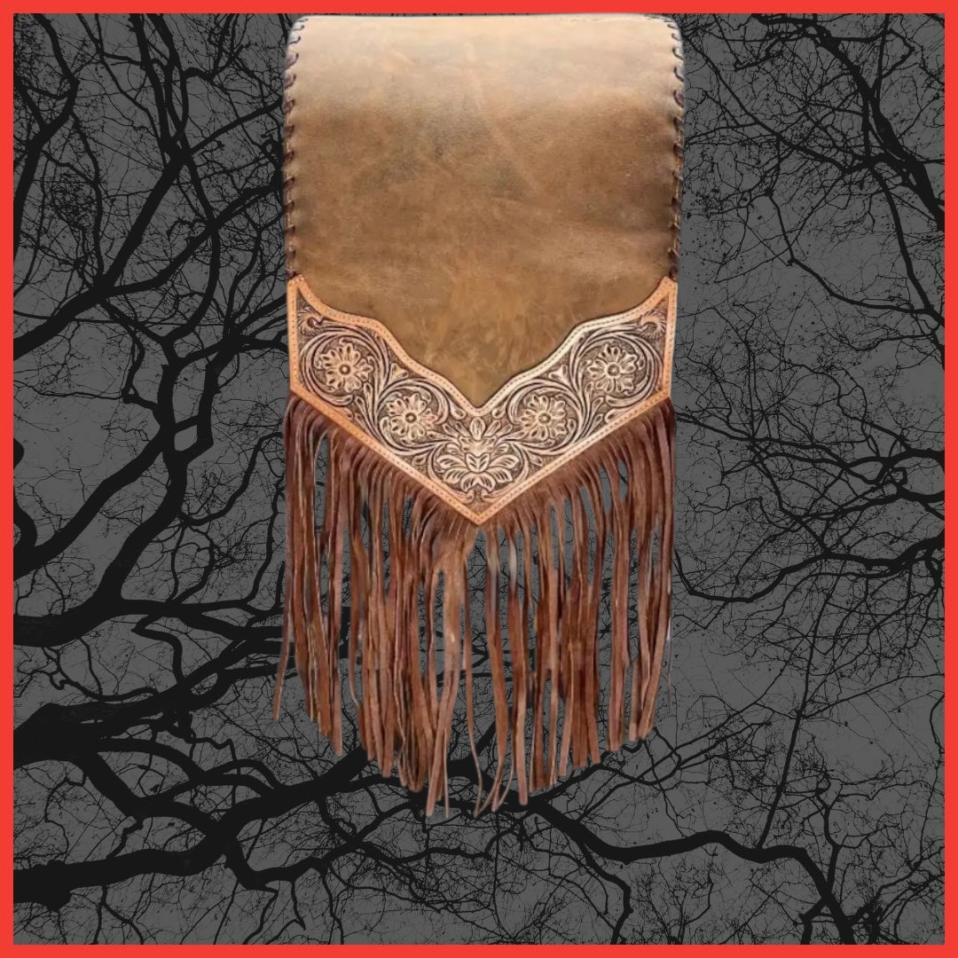 Tooled Leather Table Runner