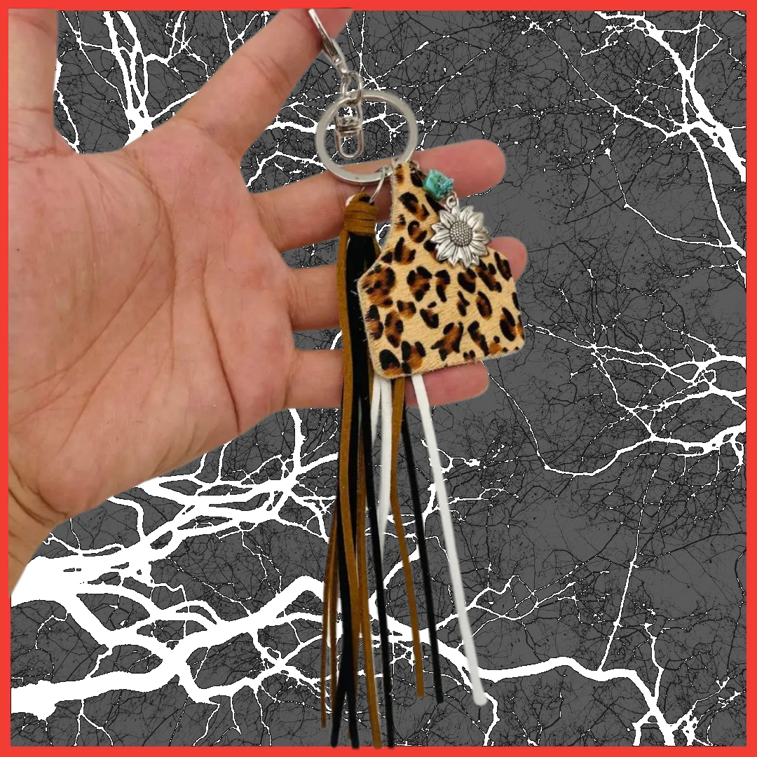 Cowhide Keychain