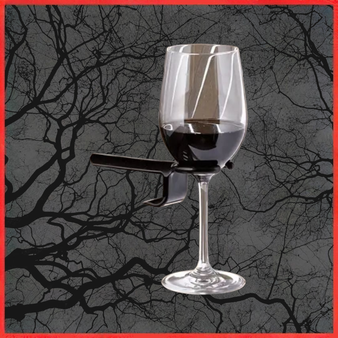 Wine Glass Holder For An Outdoor Chair