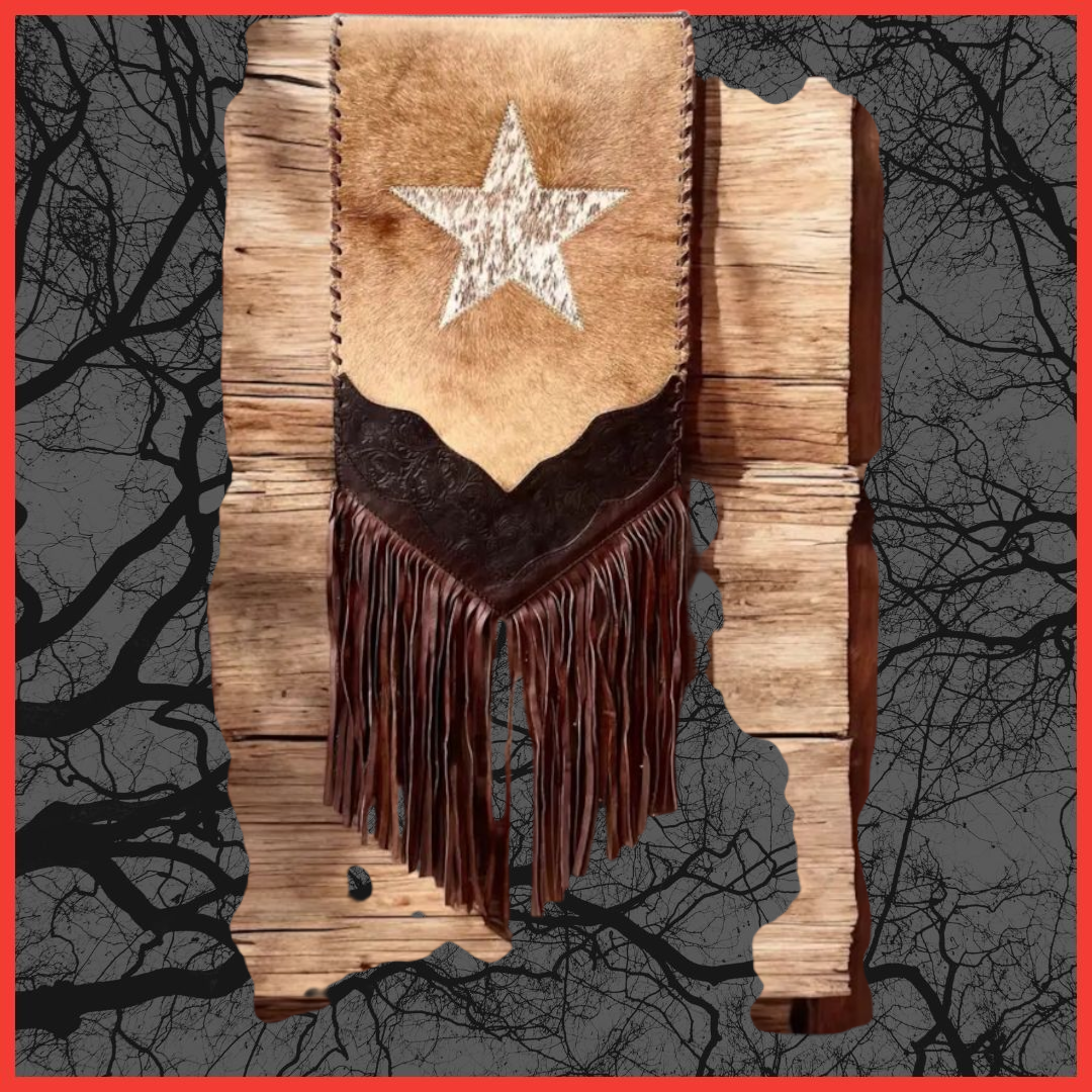 Stars Cowhide & Leather Table Runner
