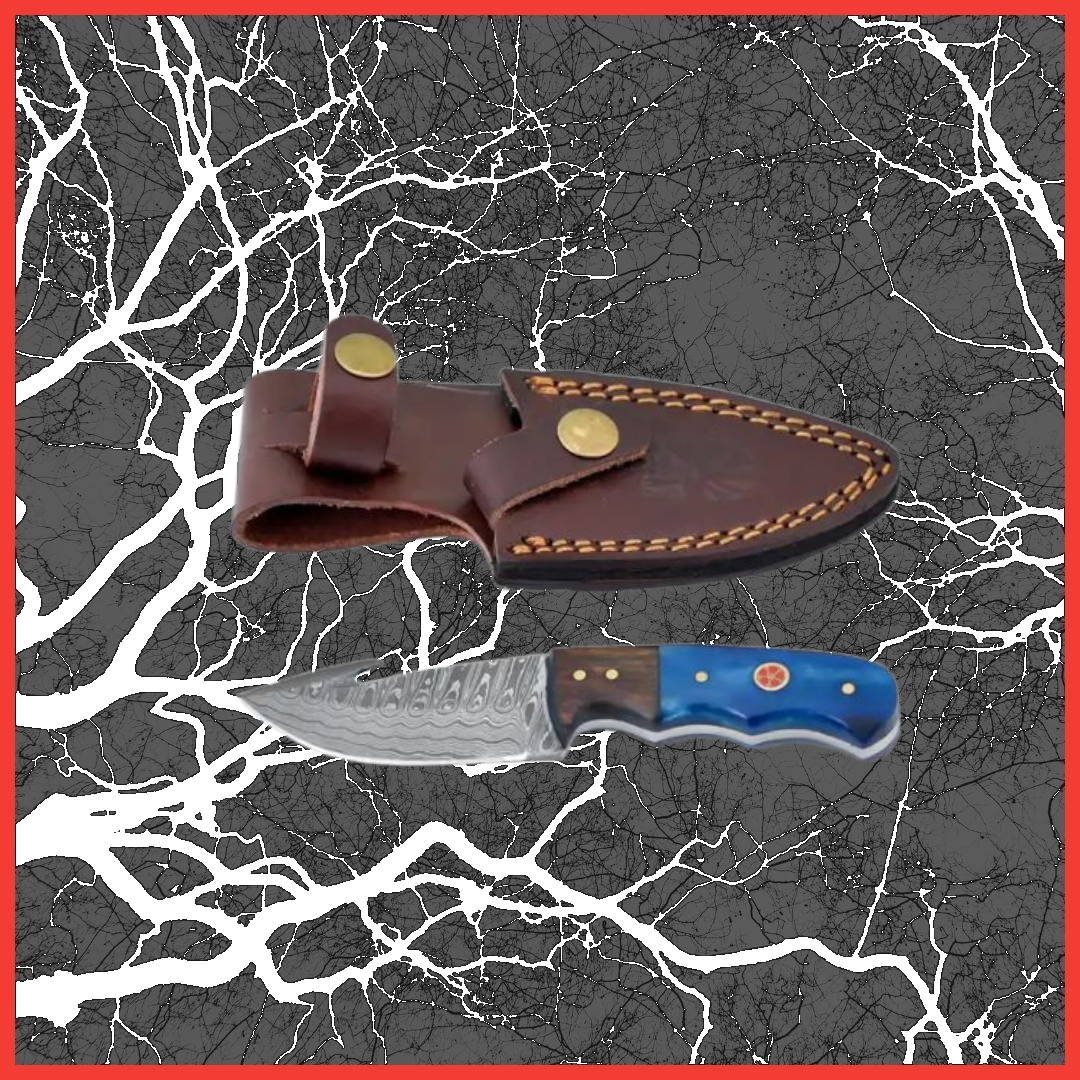 Damascus Skinning, Gut Hook, TD-176XS Blue