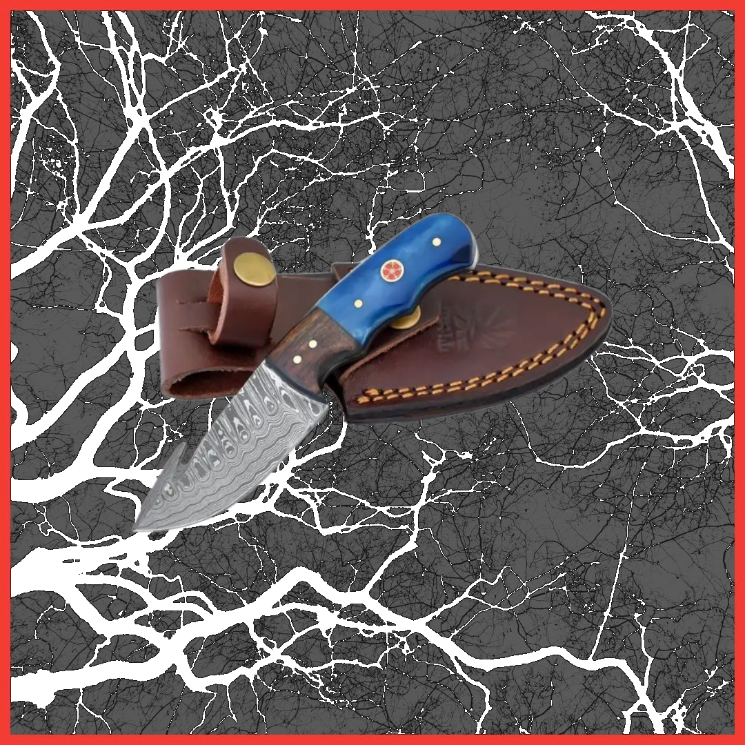 Damascus Skinning, Gut Hook, TD-176XS Blue