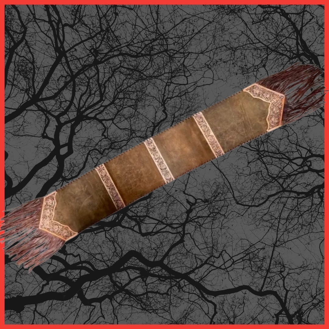 Tooled Leather Table Runner