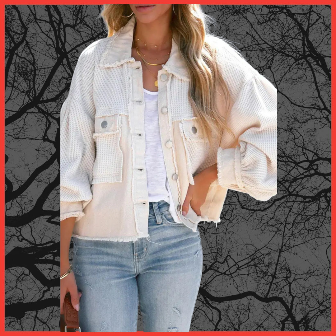 Knit Button Up Crop Shacket