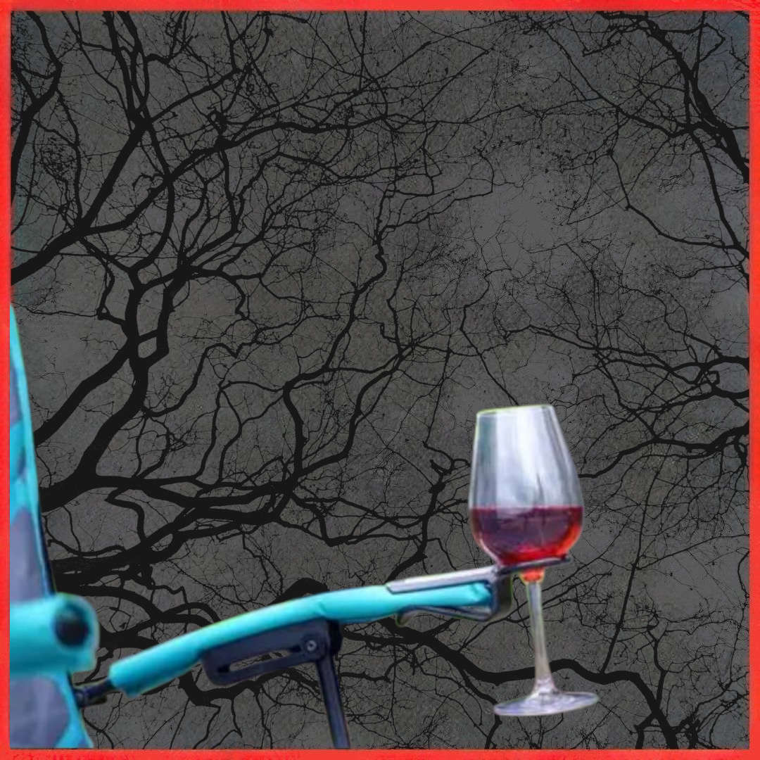Wine Glass Holder For An Outdoor Chair