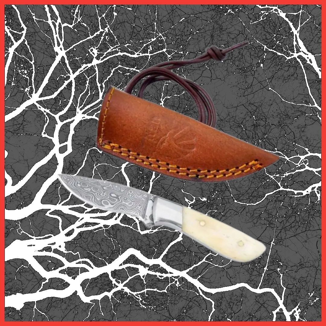 Damascus Steel with neck sheath
