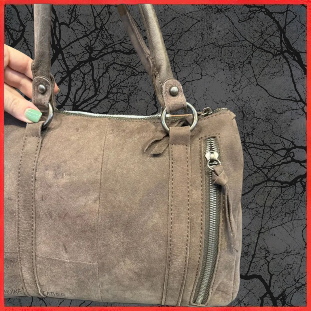 Fringe Aztec Tooled Carry Purse