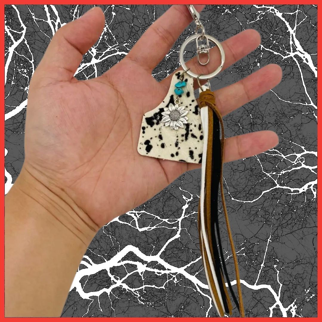 Cowhide Keychain